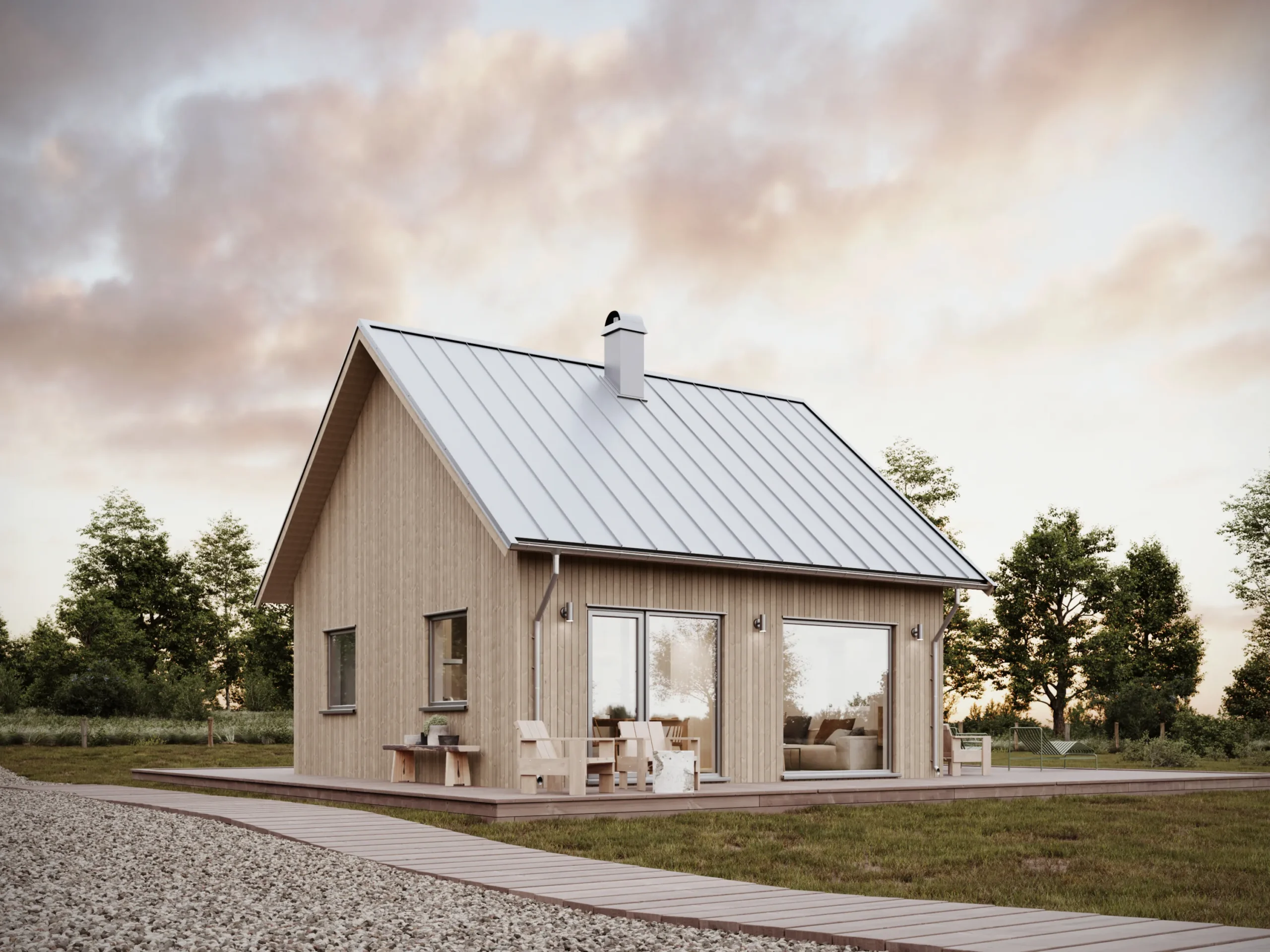 Attefallshus med loft