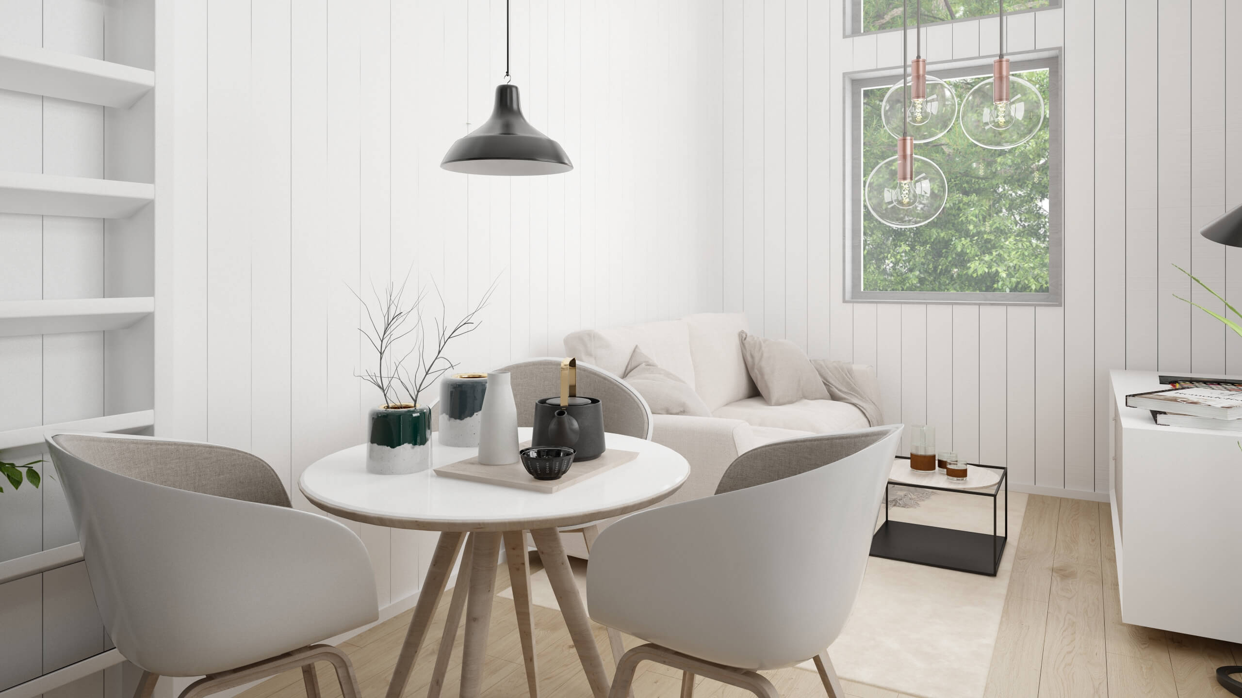 Attefallshus Rak 25.1 matplats med 3 sittplatser