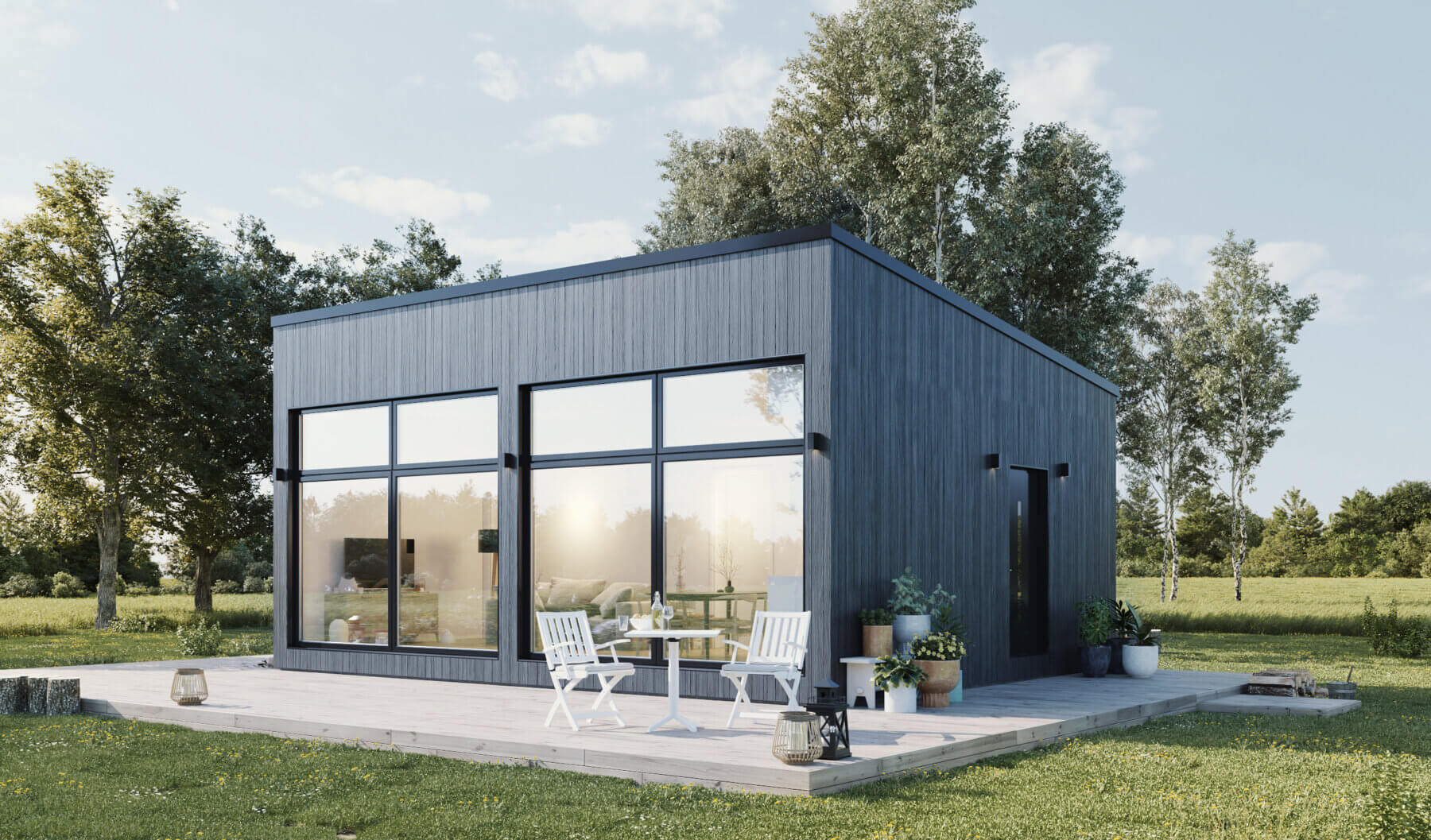 Pulpet 50.2 7 Fritidshus Pulpet 50.2 Exterior svart kvall skog