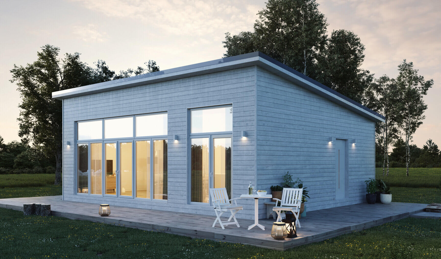Pulpet 70.2 3 Fritidshus Pulpet 70.2 Exterior Vit Skog kvall