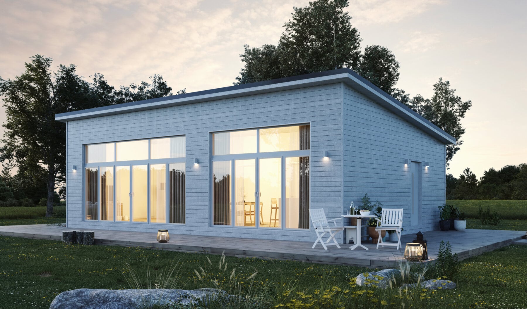 Pulpet 90.2 5 Fritidshus Pulpet 90.2 Exterior Vit Skog kvall